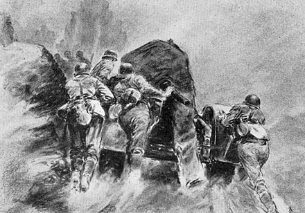 Flak in the Balkans, 1942 (drawing by Helmuth Ellgaard).