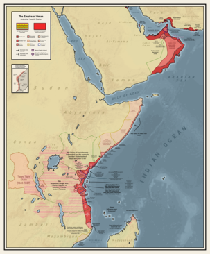 Empire omanais en 1856
