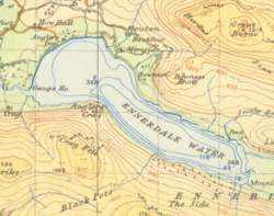 A map of Ennerdale Water from 1948