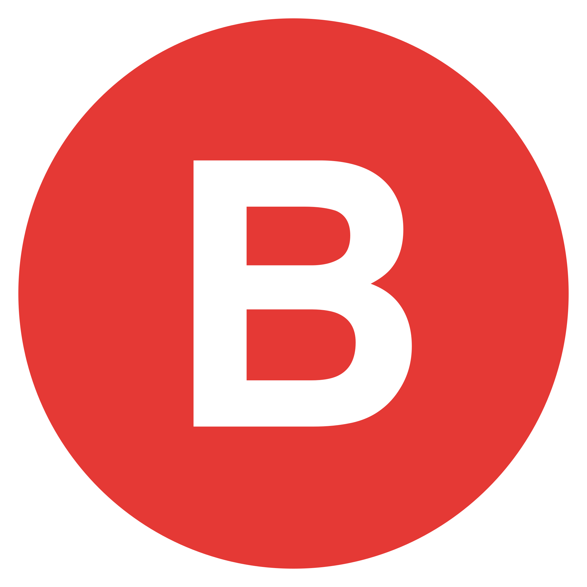 letter b logo red