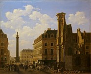 La Place Vendôme et la rue de Castiglione avec les ruines de l'église des Feuillants (1808)