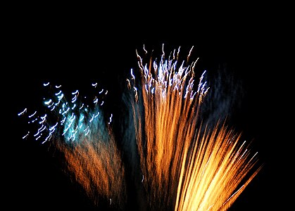 New Year fireworks in Sesimbra, Portugal