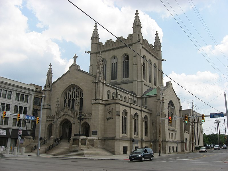 File:First Methodist Church of Cleveland across the street.jpg