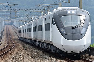 First Unit of TRA EMU3000 on Test Run near the south of Tai'an Station 20210819.jpg