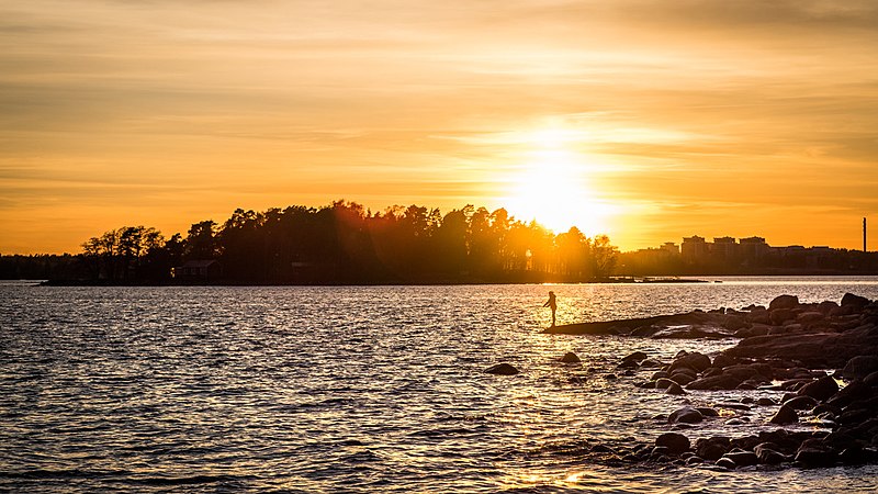 File:Fishing At Sunset Helsinki Finland Color Street Photography (153145641).jpeg