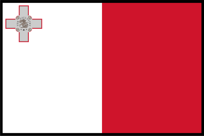 File:Flag of Malta (bordered).svg - Wikimedia Commons