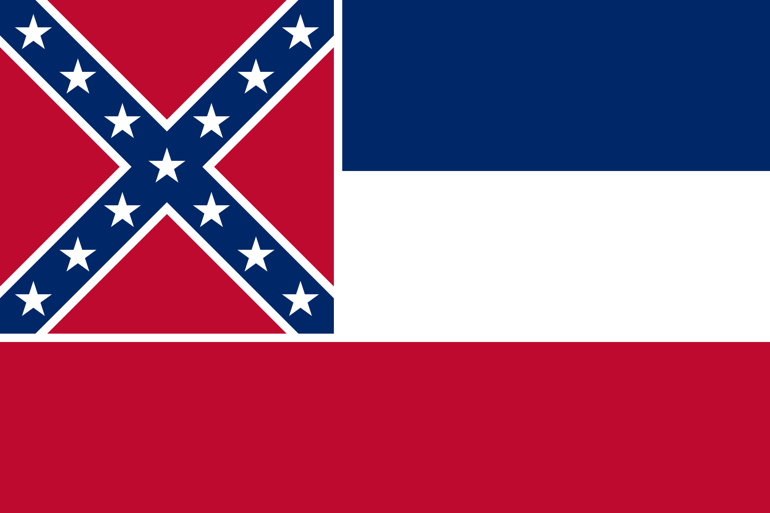 Flag of Mississippi (2001–2020).svg