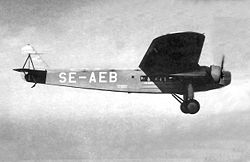Fokker F.VIII „Jämtland“ der schwedischen Fluggesellschaft ABA