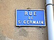 Plaque de la rue de Saint-Germain à Foug.