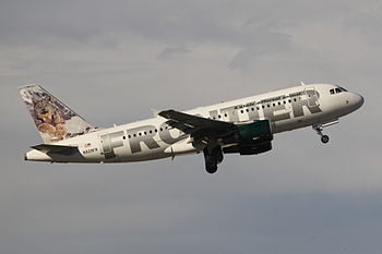 English: Frontier Airlines N929FR at FLL.