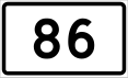 Окръжен път 86 щит