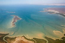 Gales Bay at the southern end of Exmouth Gulf. Gales Bay.jpg