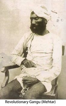 Gangu Baba, bojovník za svobodu dalitů z roku 1857 Vzpoura proti Britům v Indii.jpg