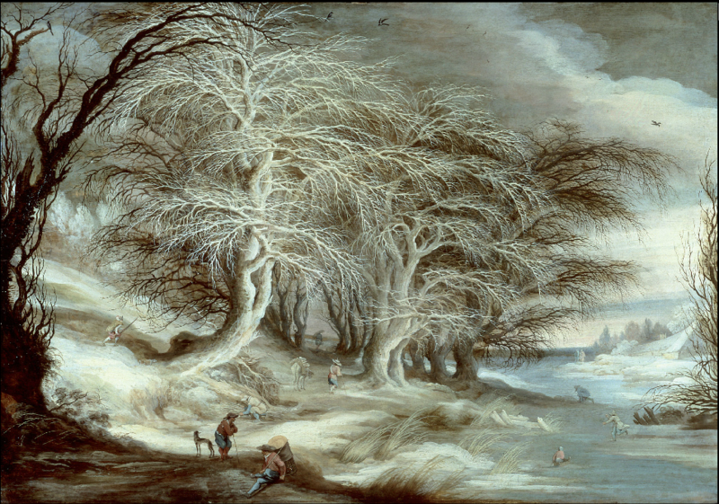 File:Gijsbrecht Leytens - Winter landscape with people strolling on the banks of a frozen river where children play.PNG