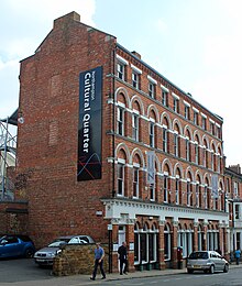 NN Arts Collective Gallery on Guildhall Road; the building is by Edmund Francis Law and was originally a hotel Guildhall Road, Northampton.jpg