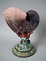 Nautilus shell Vase, 1899, Sweden. Coloured glazes, naturalistic in style.