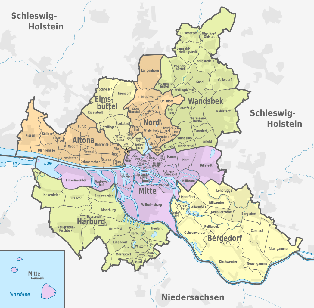 File:Hamburg, administrative divisions (+districts ...