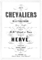 English: Hervé - Les chevaliers de la table ronde - piano score, Paris 1867 - title page