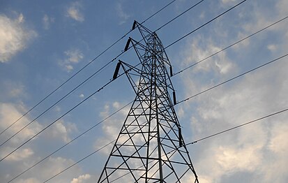 High voltage traction line near Krishnapur, LKPR