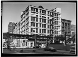 Enquête sur les bâtiments américains historiques Cervin Robinson, photographe 21 juillet 1963 ÉLÉVATIONS SUD ET EST DU SUD-OUEST - Bâtiment Leiter I, 200-208 West Monroe Street, Chicago, HABS ILL, 16-CHIG, 23-1.tif