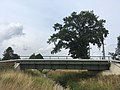 Railway bridge with retaining walls