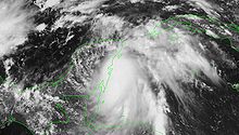 Hurricane Dolly near its landfall on the Yucatan Peninsula Hurricane Dolly (1996).JPG