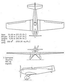 IAR CV 11 3-view drawing from NACA Aircraft Circular No.144 IAR CV 11 3-view NACA Aircraft Circular No.144.jpg