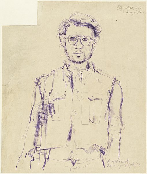 In the Jungle – Self Portrait, Konyu, Thailand Jungle, July 1943