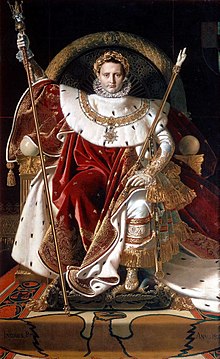 Napoleone I sul trono imperiale, opera di Ingres (1806)