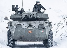 Regiment "Nizza Cavalleria" (1st) Centauro tank destroyer during a training exercise in Valloire, France Italian Army - Regiment "Nizza Cavalleria" (1st) Centauro tank destroyer during a training exercise in Valloire, France.jpg