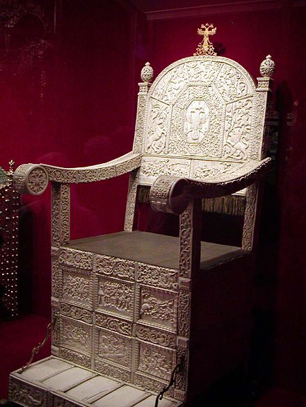 The Ivory Throne of Tsar Ivan IV of Russia.