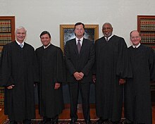 Jason Gonzalez with Florida Supreme Court Justices appointed during his term as General Counsel to the Governor of Florida: Justice Ricky Polston, Justice Jorge Labarga, Justice James E.C. Perry and Justice Charles Canady Justices-25.jpg