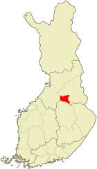 Locatie van Kajaani in Finland