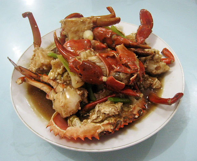 Kepiting saus tiram, Chinese-Indonesian crab in oyster sauce