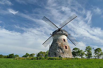 Windmill in Kuremaa, Estonia