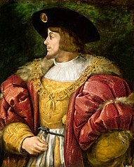 Image 4Louis II of Hungary and Bohemia – the young king, who died at the Battle of Mohács, painted by Titian. (from History of Hungary)