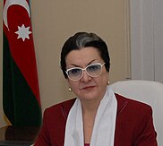 Azerbaijan's first female Secretary of State Lala Shevket at the office of Azerbaijan Liberal Party Prof. Dr. Lala Shevket, Leader of Azerbaijan Liberal Party.jpg