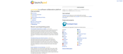 Launchpad.net - Homepage screenshot.png