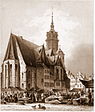 Die Leipziger Nikolaikirche um 1850