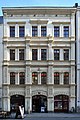 Restaurierte Fassade eines Wohn- und Geschäftshauses in der Nikolaistraße