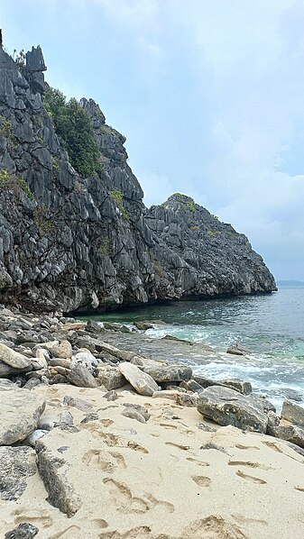 File:Limestone pinnacles of Elet Island, Busuanga, Province of Palawan, Philippines.jpg