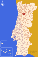 Castro Daire Portugalin kartalla