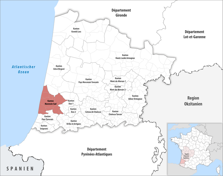 File:Locator map of Kanton Marensin-Sud 2019.png