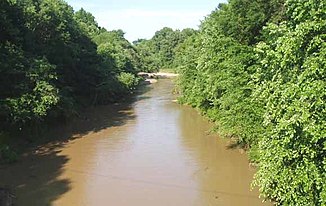 Der Loosahatchie River bei Arlington, Tennessee