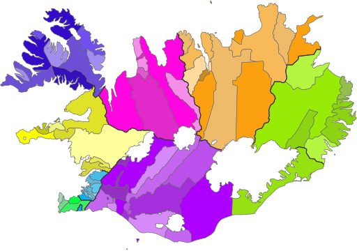 File:Lower level municipalities of Iceland.svg