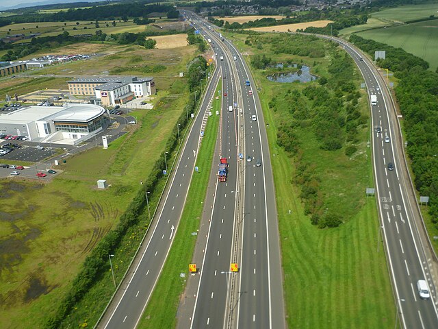 Looking north from junction 1