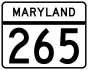 Maryland Route 265 işaretçisi