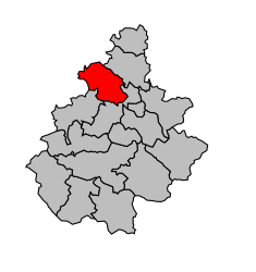 Canton de Vézins-de-Lévézou - Carte