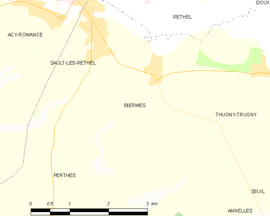 Mapa obce Biermes