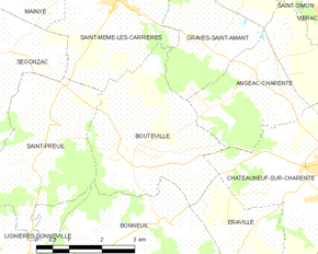 Poziția localității Bouteville
